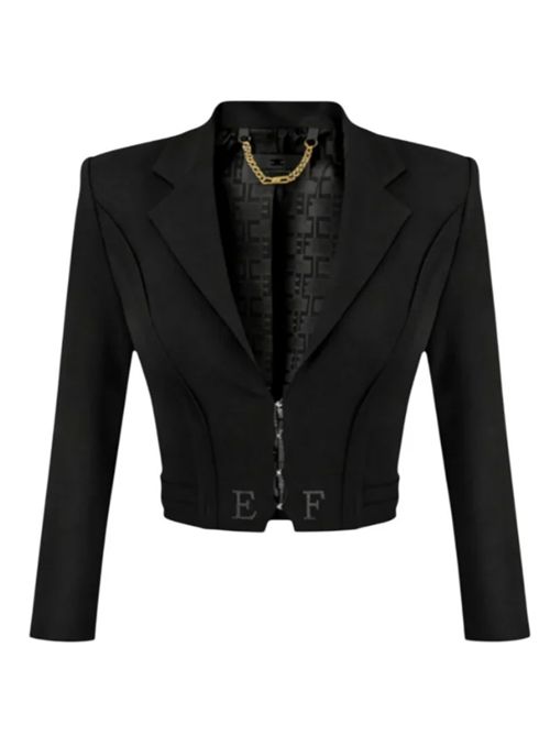RAW CUT JACKET ELISABETTA FRANCHI | GI22261E2110 nero